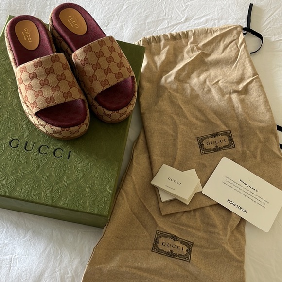 Gucci Angelina GG Platform Sandal- Size 7.5 - Picture 5 of 5